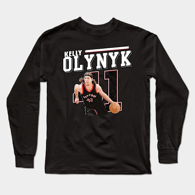 Kelly Olynyk Long Sleeve T-Shirt by WYATB Art